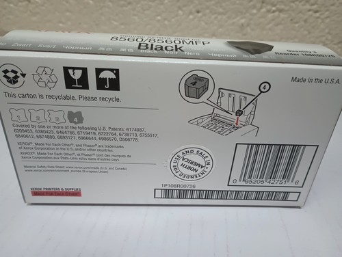 Xerox 108R00726 Black Solid Ink Phaser 8560/8560MFP Sealed Genuine box - Picture 2 of 2