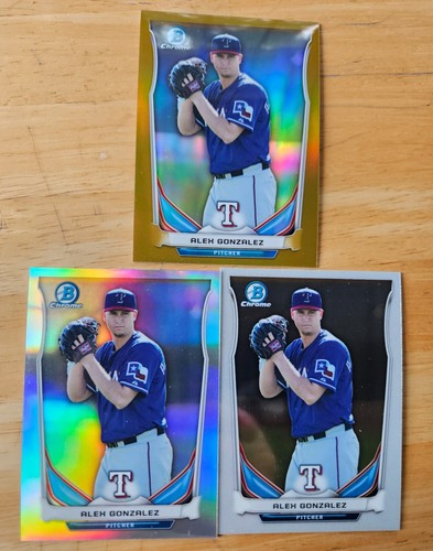 Alex Gonzalez 2014 Bowman Chrome Red Shimmer Refractor RC #'d 15/25 - Picture 4 of 5