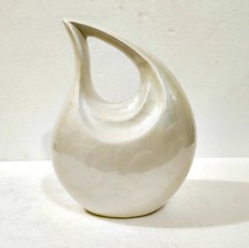 Metal Pearl White Teardrop Urn for Human Ashes for Adult Memorial Ashes Urns us