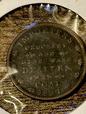 1837 Hard Times Token E.F. Sise & Co. Portsmouth N.H. HT-195
