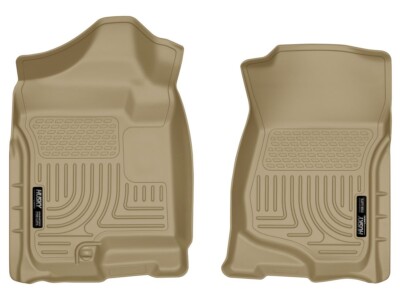 Husky Weatherbeater Mats Fit Var. 07-14 Esclde/ESV/Ykn/Sbrbn/Tahoe Frnt 2pc Tan
