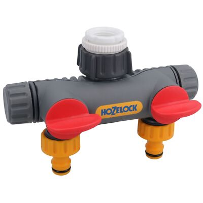 Hozelock 2 Way Tap Multi Hose Pipe Connector Adapter Watering Garden Yard
