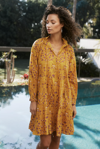 Anthropologie Roberta Roller Rabbit Rhone Cover-Up Floral Print Dress ...