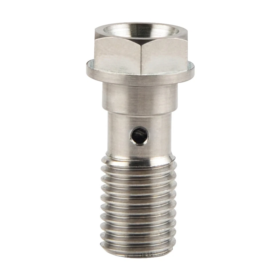 Tornillos de perno de banjo único de titanio M10x1,25 para Honda Suzuki Yamaha Kawasaki Foto 4 de 4