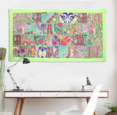 Dorm Decor Tapestry Indian Handmade Patchwork Cotton Decorative Table Cover