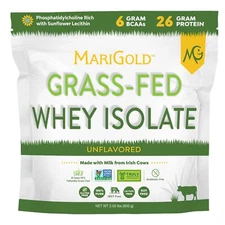 MariGold Grassfed Whey Isolate Protein Powder - Unflavored 2LB - Muscle Build...