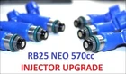 6 x 570CC Fuel Injectors for NISSAN SKYLINE R34 RB25DET NEO DENSO ER34 ASNU