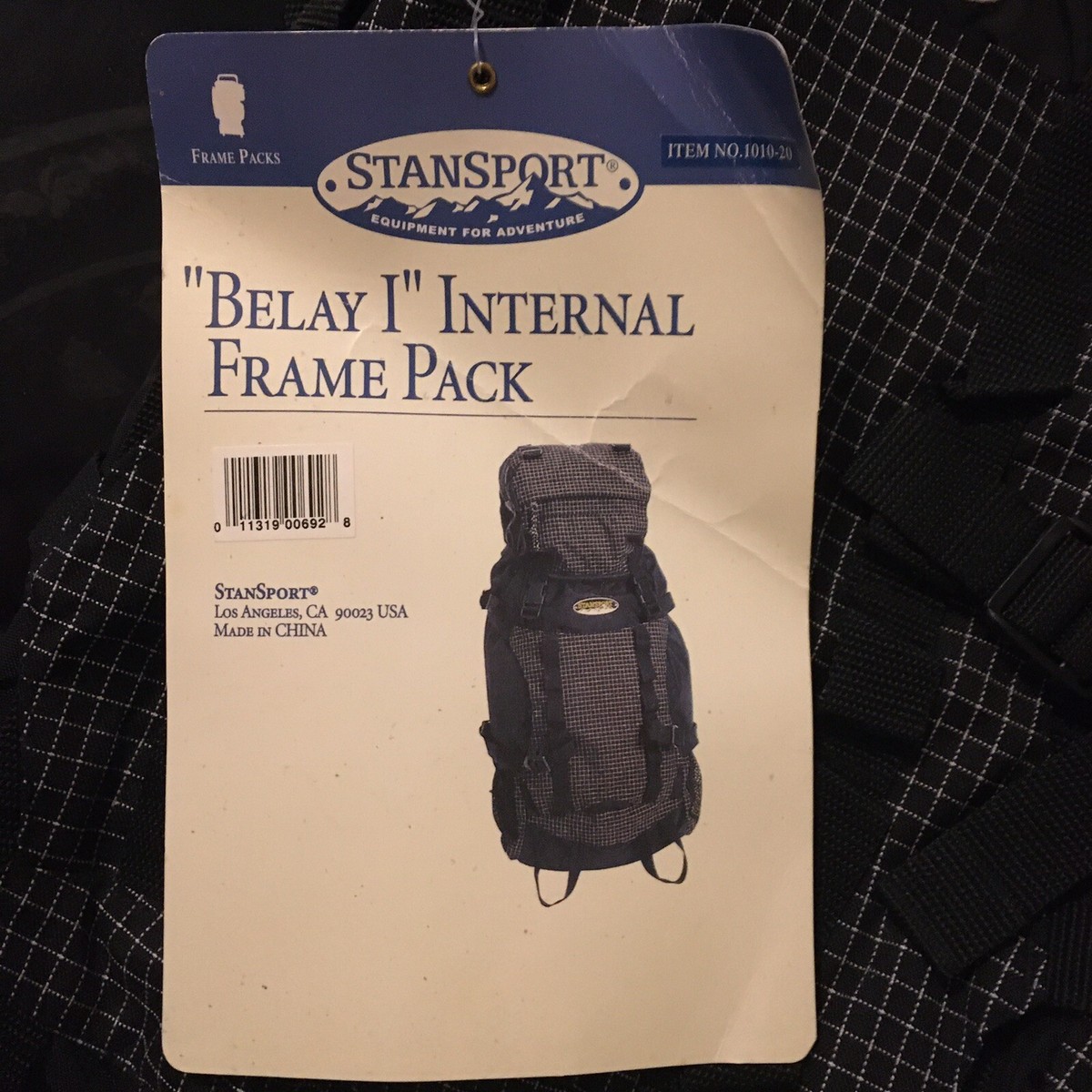 STANSPORT INTERNAL FRAME PACK Belay I New with Tags Black White Checked 50 Liter Summit Internal Frame Pack - Stansport main image 4