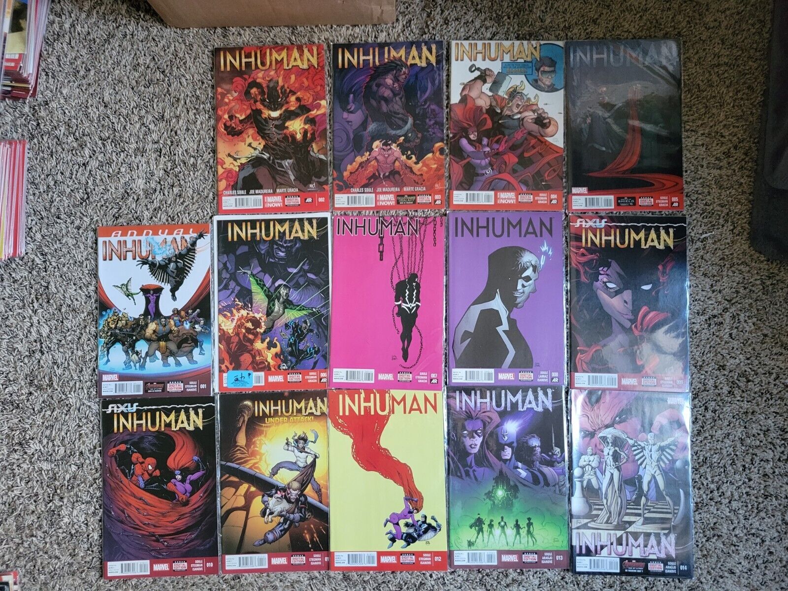 Inhuman #2-14 Plus Annual  Lot of 15 Marvel Comic Books X-men (2014)