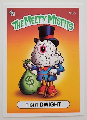 Melty Misfits Series 3 95b Tight Dwight Variant Card Sticker Buff Monster