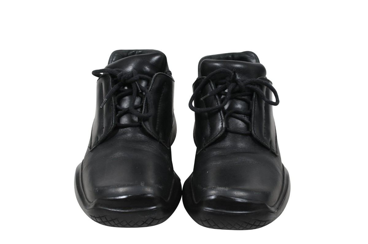 Prada AW99 Vtg Chunky Derby US8.5 UK7.5 Black Leather Square Prada AW99 Vtg Chunky Derby US8.5 UK7.5 Black Leather Square