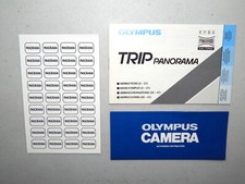 Olympus Trip Panorama Camera Instructions  Stickers FREE SHIP LIGHTLY USED 