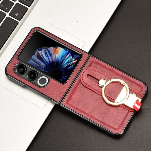 For ZTE nubia Flip2 / Flip 2 5G Wristband Case Luxury PU Leather+PC Back Cover - Picture 6 of 29