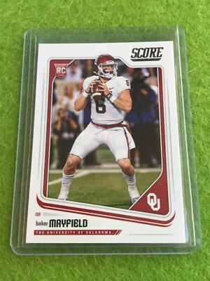 BAKER MAYFIELD ROOKIE CARD BROWNS JERSEY #6 RC 2018 Panini - Score