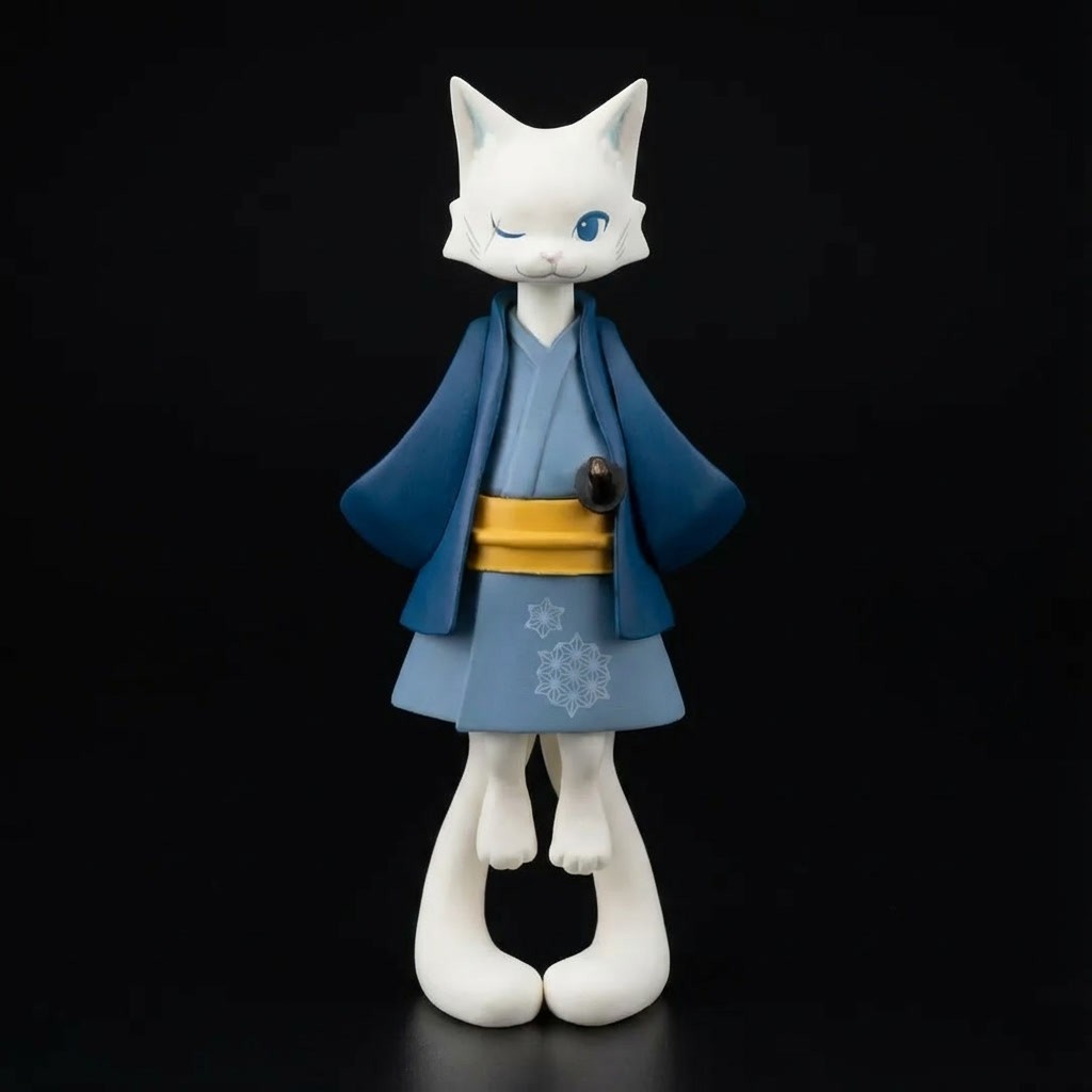 Blind Box Gacha Nekomata Cat Yokai Ghost Mini Figure 1 Random