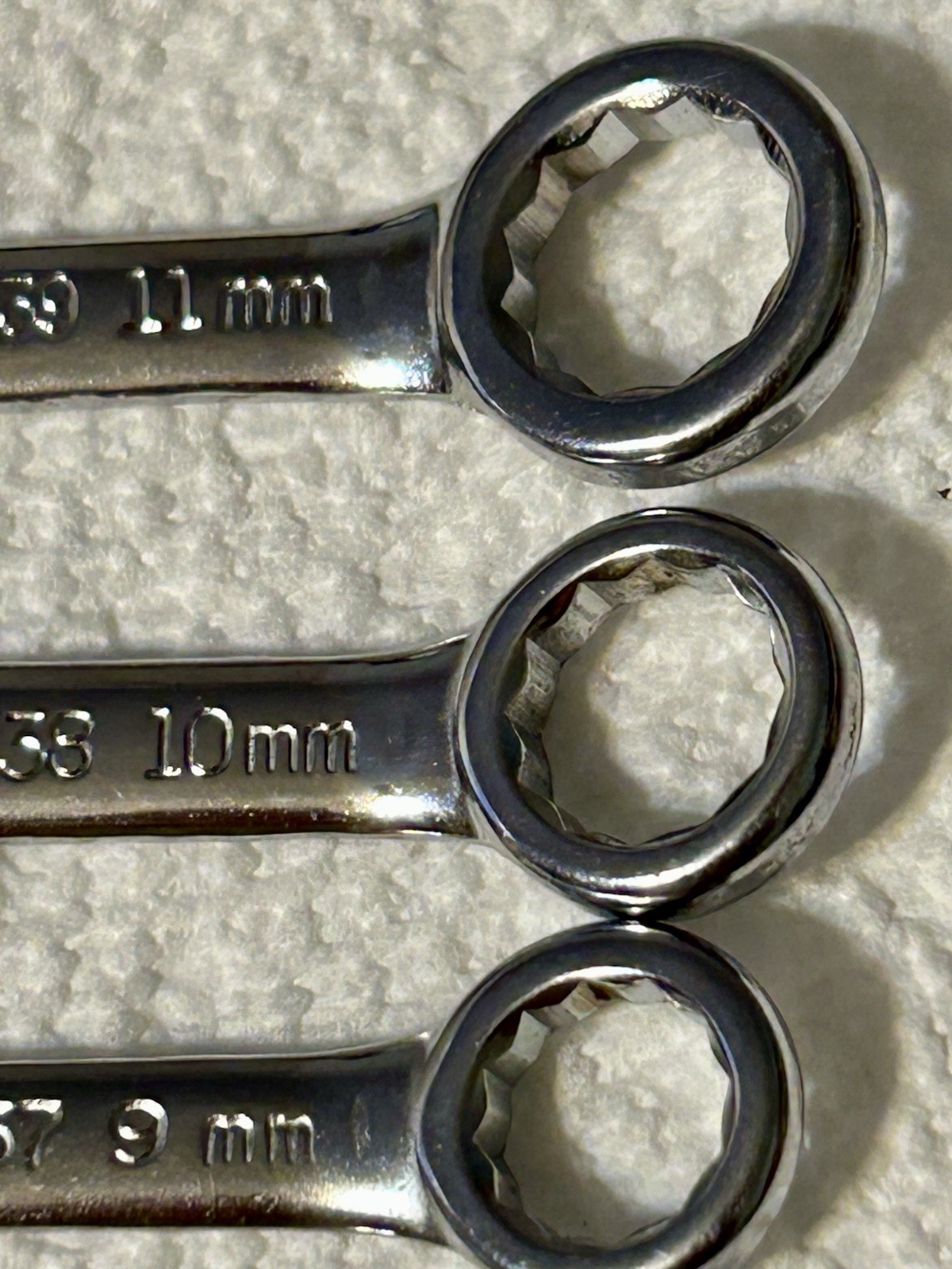 Craftsman Chrome Midget Combo Wrench Set 9 Metric & 9 Standard Made in U.S.A.