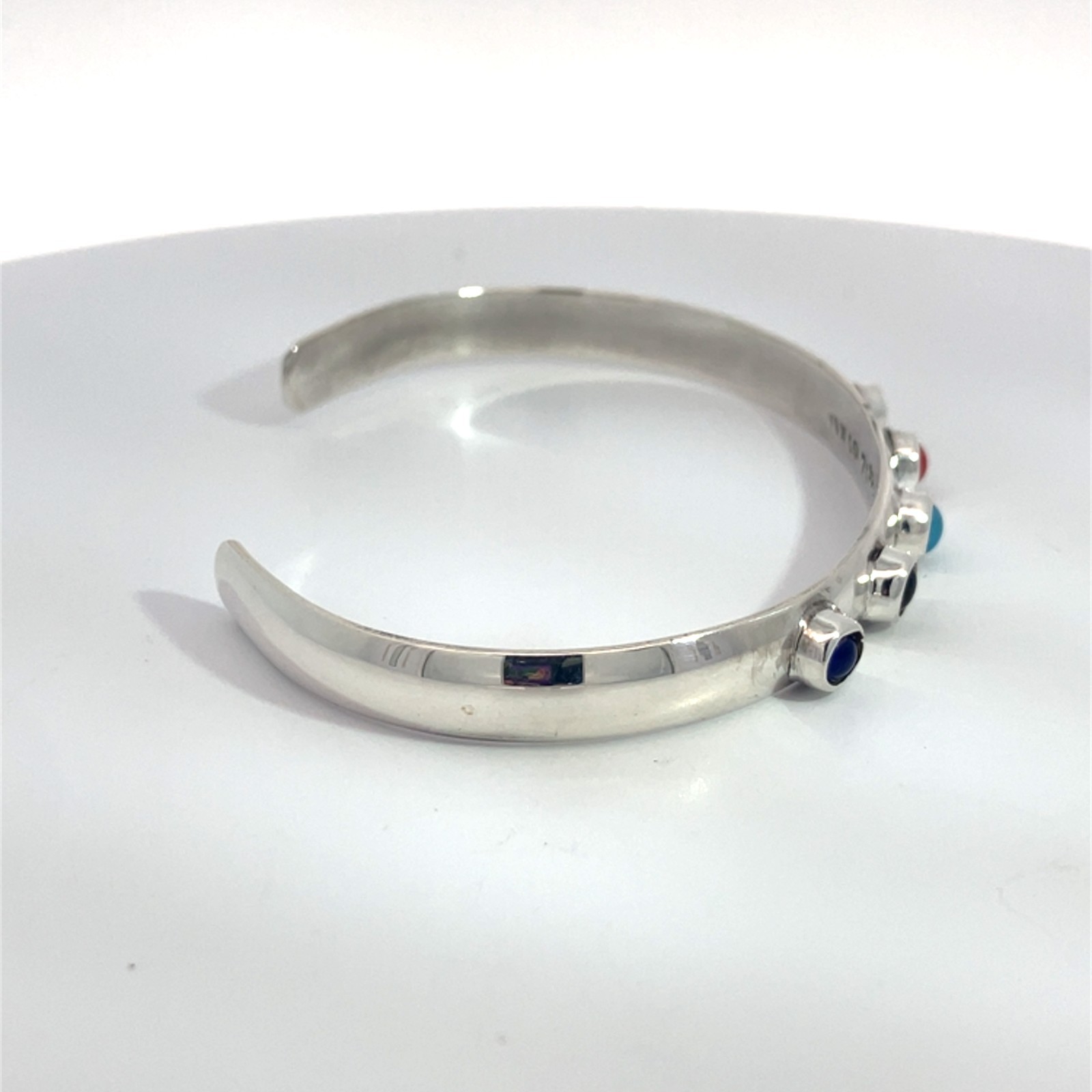 Sterling Silver Cuff with Multi-Colored Stones - image 2