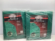 Ironton Green Drawstring Tarp 9ft X 9ft 4955411  Lot of 2 New