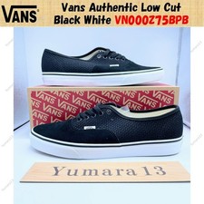 Vans Authentic Low Cut Black White VN000Z75BPB Men's Size
