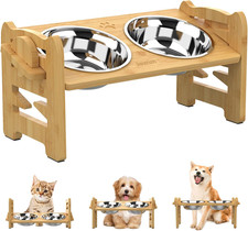 Elevated Dog Bowls, Adjustable Raised Dog Bowl Stand for Small Size Dogs and Cat