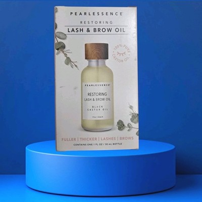 Pearlessence Restoring Lash &Brow Oil Black 100%Castor Oil  Pure 