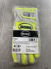 BOSS 9916 Heavy Duty Work Gloves Size (XL) Neon Goatskin Leather