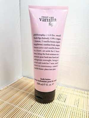 NEW Sealed PHILOSOPHY Sweet Vanilla Fig Body Lotion 7 OZ Long-lasting Scent HTF