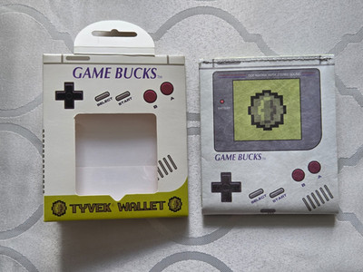 Game Bucks Tyvek Wallet - Nintendo Game Boy DMG Inspired - NEW