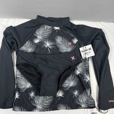 Hurley Girls 2 Piece Girls Swim Set Sz 10 NWT