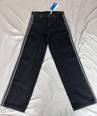 adidas Adicolor Denim Firebird Pants True Black 32 NWT JC6718