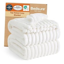 GentleSoft King Size Blanket for Bed - Cozy Soft King 108" x 90" Off White