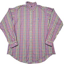 Ralph Lauren Shirt Mens Large Multicolor Plaid Button Down Classic Fit