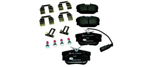 Hinterachse Hella 8DB 355 018-591 Bremsbelagsatz, Scheibenbremse FüR Vw-image
