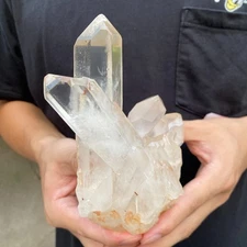 1.8lb Natural White Clear Quartz Crystal Cluster Raw Healing Specimen