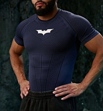 NEW YOUNGLA x BATMAN Compression T-Shirt - NAVY