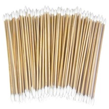 Double Pointed Tips Gun Cleaning Swabs, Eyxformula 200 Pcs FSC Bamboo Stick