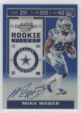 2019 Panini Contenders Optic Rookie Ticket Blue Prizm 22/75 Mike Weber Auto 1u6