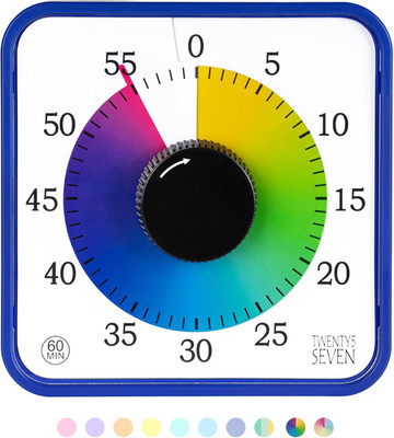 Visual Timer 7.5 Inch; 60 Minute 1 Hour Countdown Timer for Kids Classroom Teach