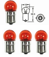 Indicator Bulbs | 12V | 4 Items | 21W Small Amber Head | BA15S