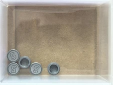 LEGO Parts - Flat Silver Tile, Round 1 x 1 Number 5 - No 98138pb174 - QTY 5