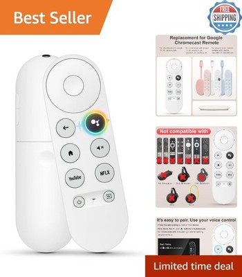 Replacement Google Chromecast Remote: Ergonomic, Voice Control, and Quick Setup