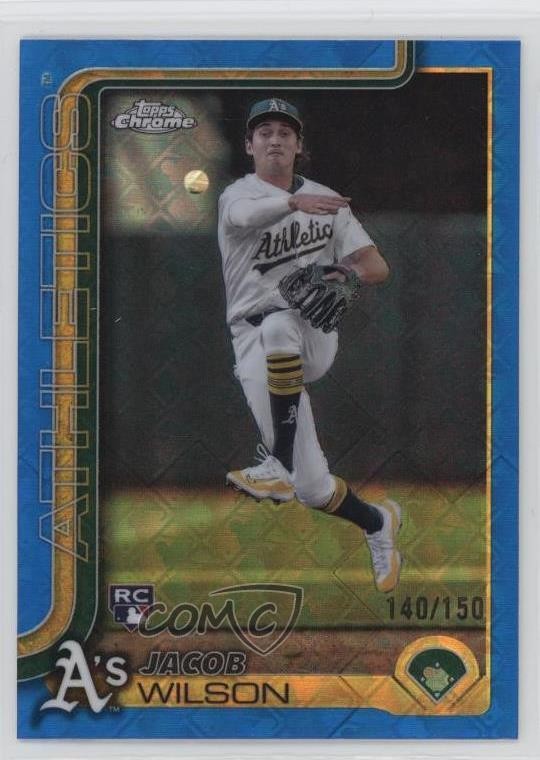 2025 Topps Chrome Logofractor Edition Blue Refractor /150 Jacob Wilson #96 0vf5