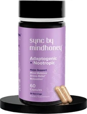 MINDHONEY | SYNC 60 Count, Premium All-in-One Adaptogenic Supplement | Mood |