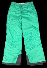 Columbia Youth Teen Girls Mint Green Ski Snowboarding Snow Pants Large 14/16