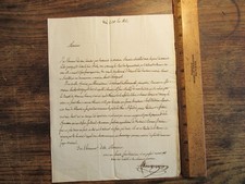 Antique Ephemera Early 1800s Signed Handwritten French Letter