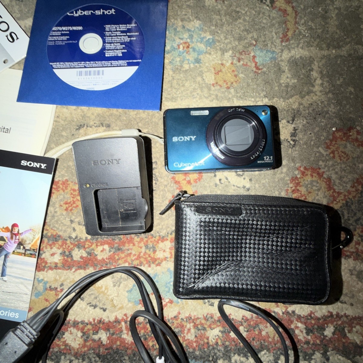Sony Cyber-shot DSC-W290 12.1MP Digital Camera - Blue for sale