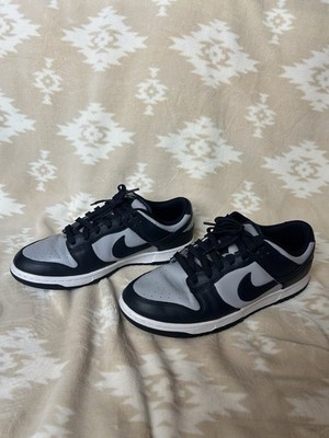 Nike Dunk Low Retro Georgetown DD1391-003 Men's Gray Navy Athletic Sneakers