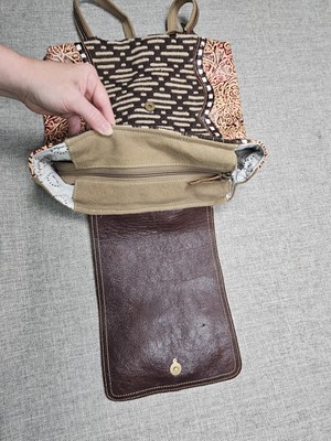 NWT Myra Bag Classy Backpack Hair-On Hide Leather Southwestern Boho Myra Bag Backpack Womens Tan Brown Leather Hair On Hide  main image 2