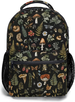 Mushroom Floral Vintage Kids Backpack for School Casual Daypack Backpacks Butter