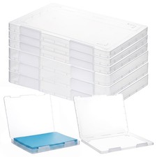 6 Pack Clear Plastic A4 Paper Organizer Box File Portable Project Case Buckle